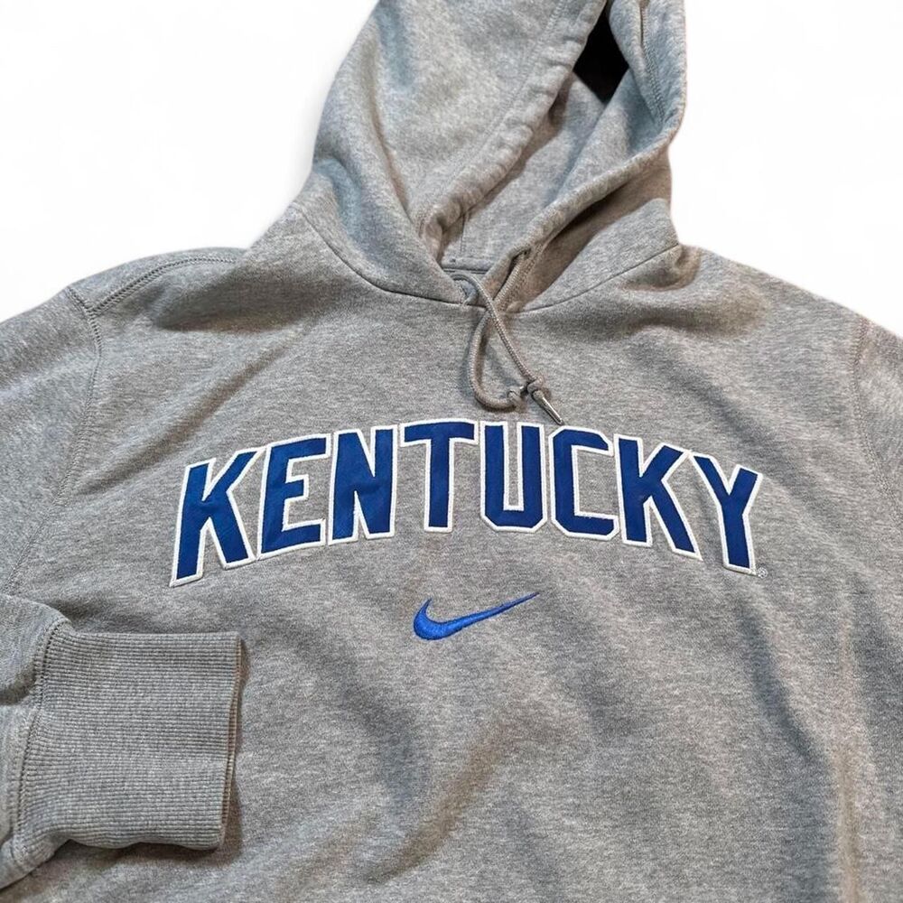 Nike Kentucky Wildcats Y2K Center Swoosh Hoodie Men's Large Gray